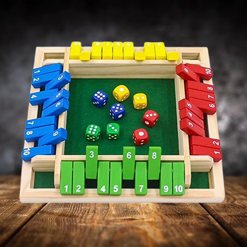 Shut the box Würfelspiel Multi für 4 Personen
